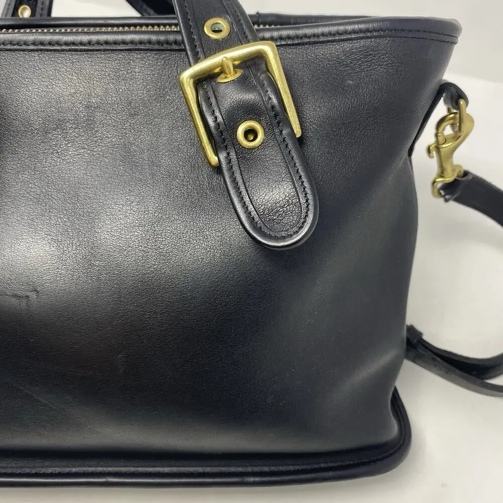 Vintage Coach Legacy Black Leather Satchel 9063